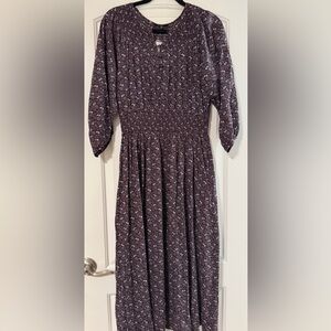 New Madewell floral Smocked Dress